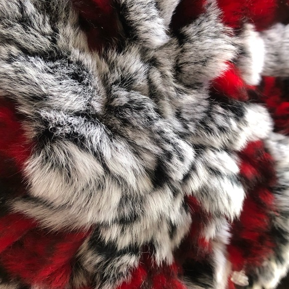 Authentic Fur Hat. Red & White. main image 12